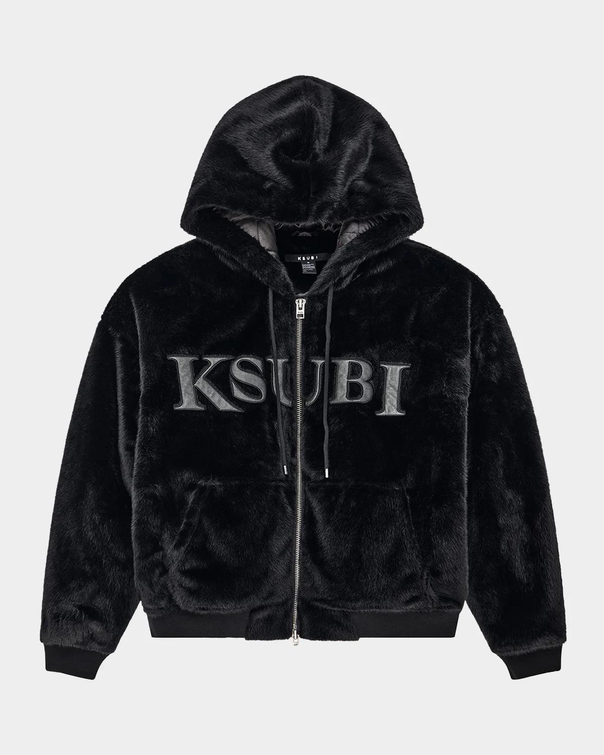 Ksubi Men's Walkout Logo Faux-Fur Hooded Jacket