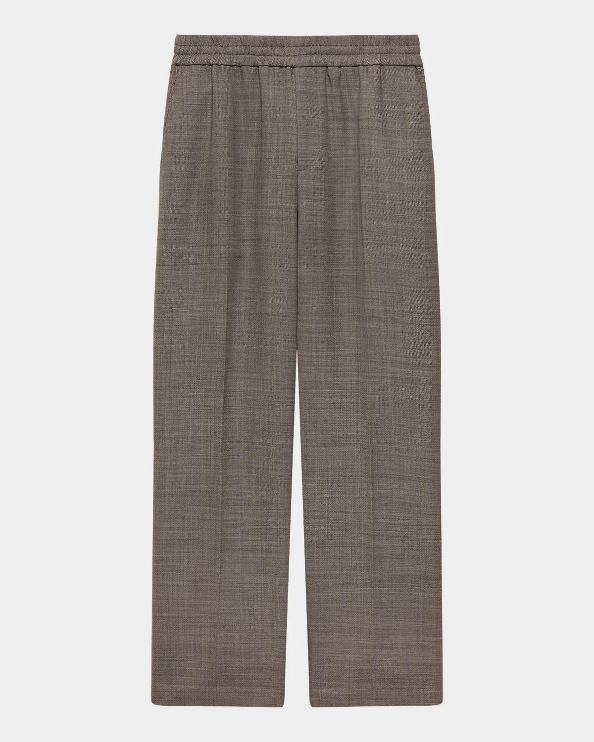 Helmut Lang Men's Crease-Front Wool-Blend Trousers
