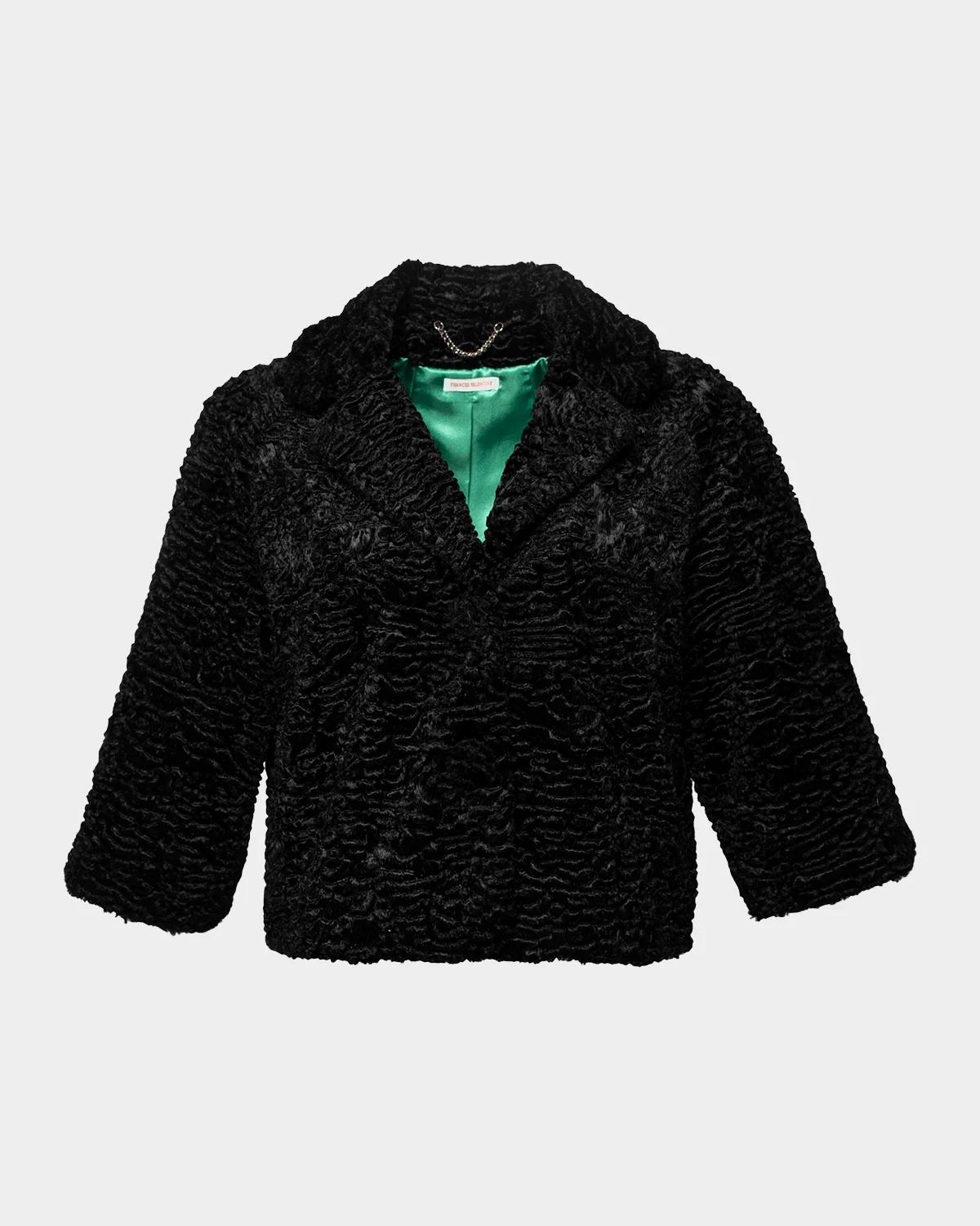 Frances Valentine Blaine Notch Lapel Jacket In Black