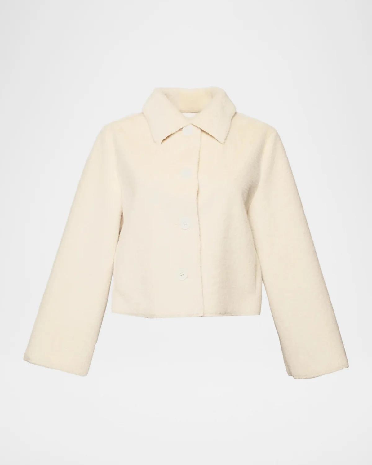Frances Valentine Cosette Faux Fur Jacket In White