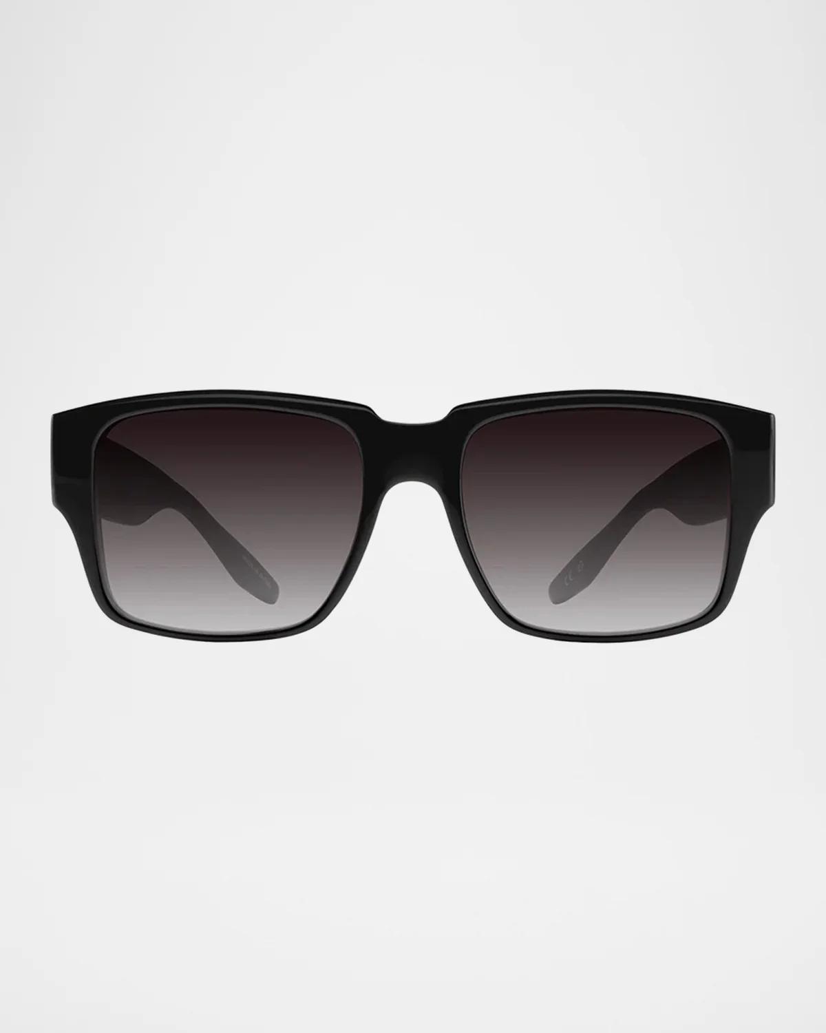 Barton Perreira Men's Duke Acetate Oversized Square Sunglasses