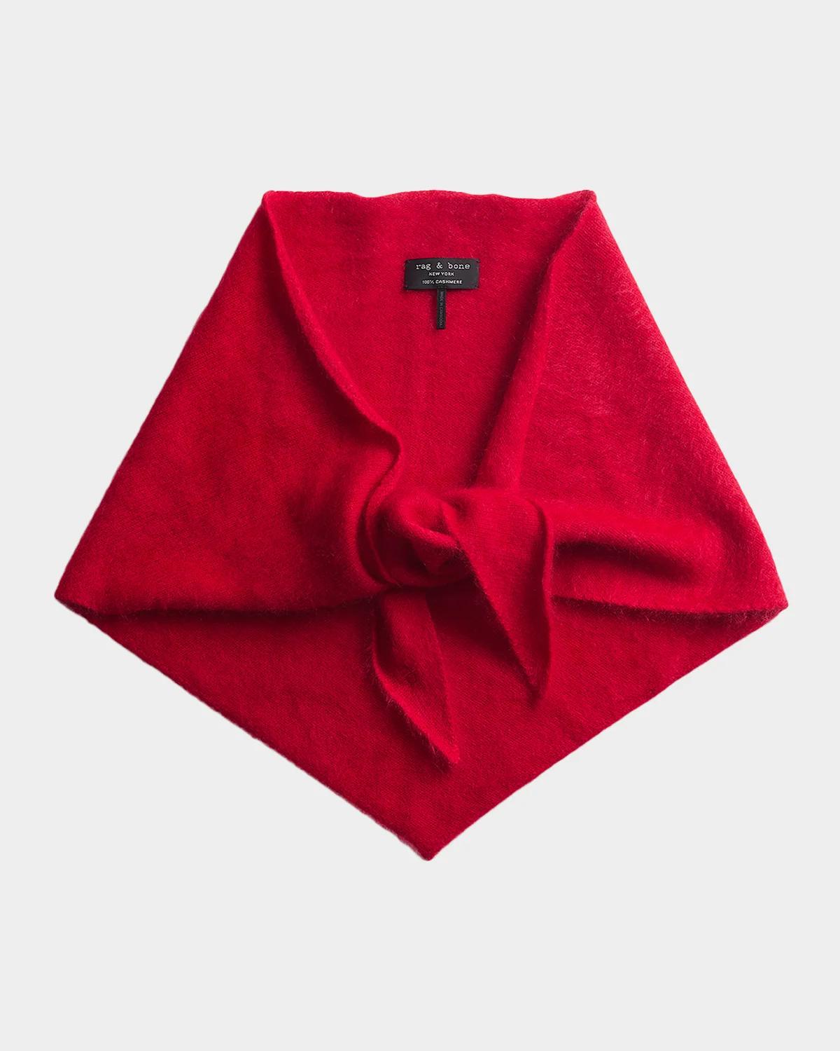 Rag & Bone Jada Brushed Cashmere Scarf In Red