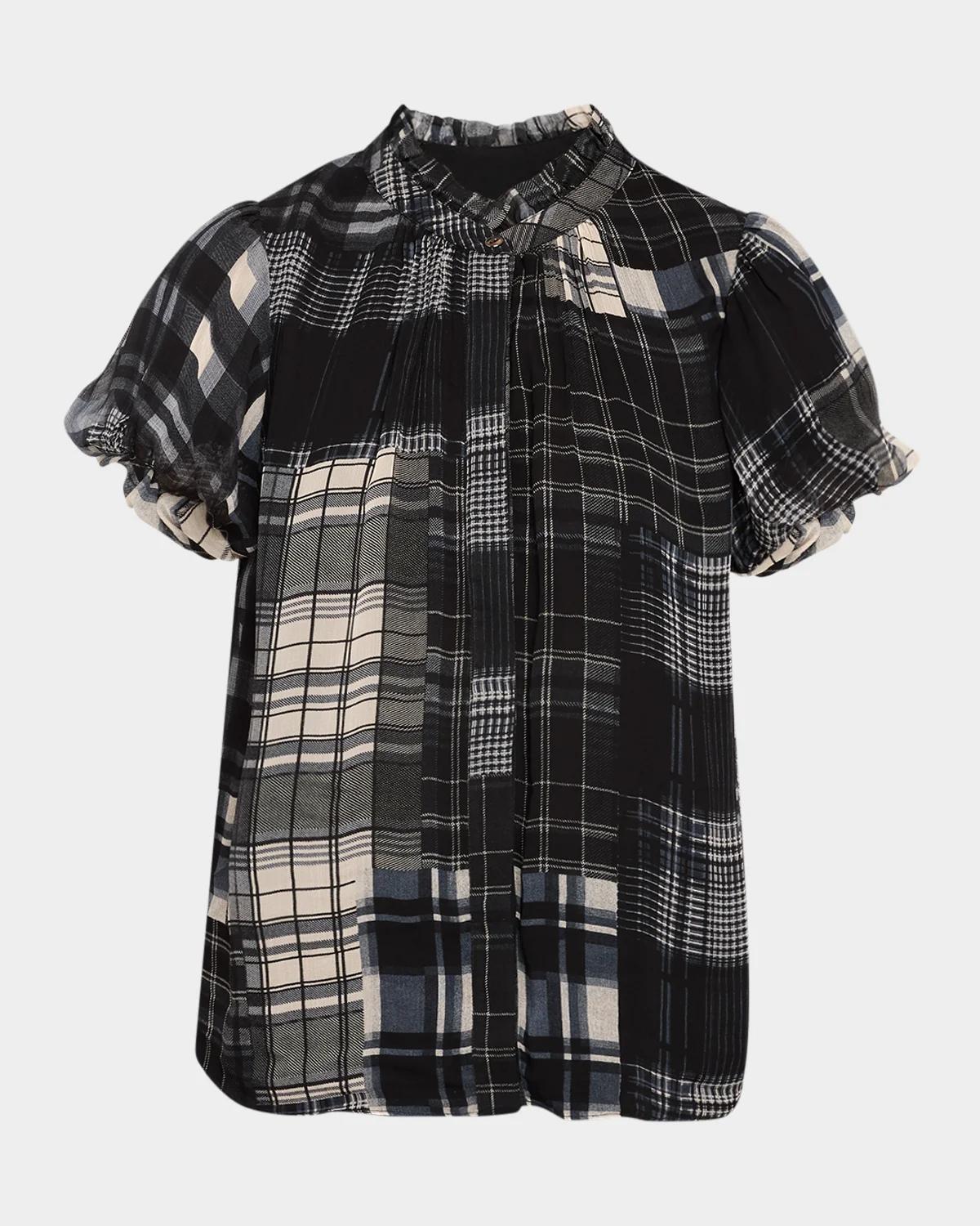 Ramy Brook Lacey Plaid Top
