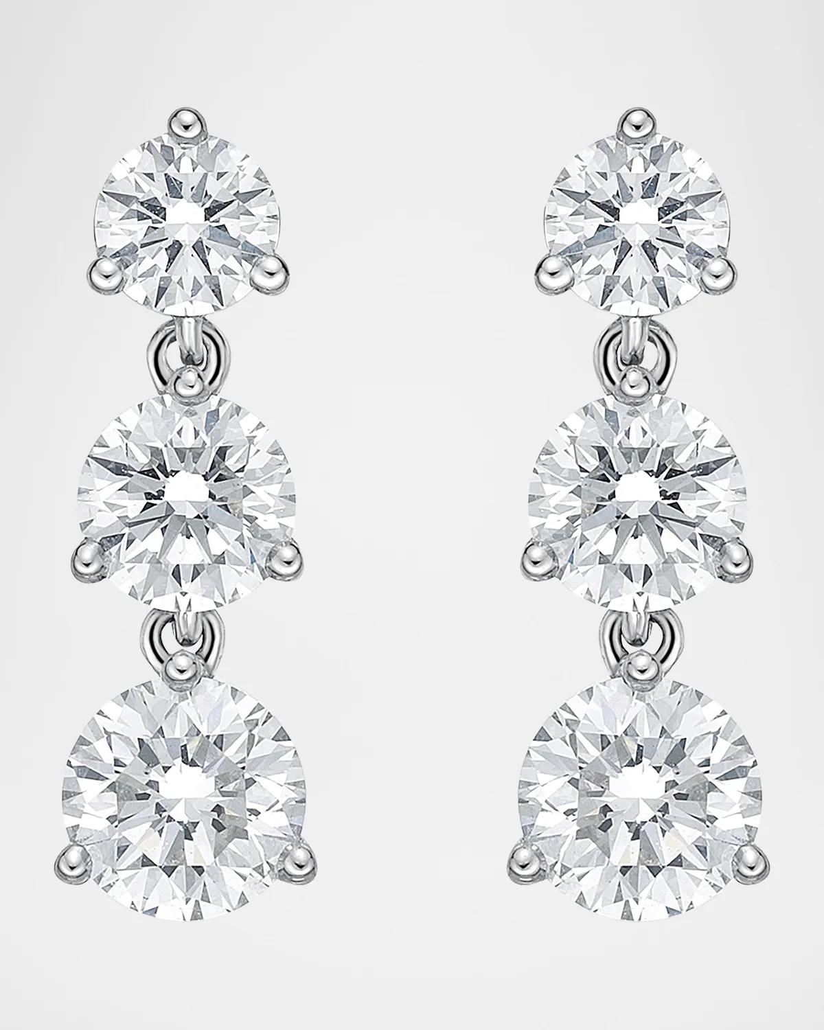 18K White Gold Diamond Juliet Drop Earrings, 1.44tcw