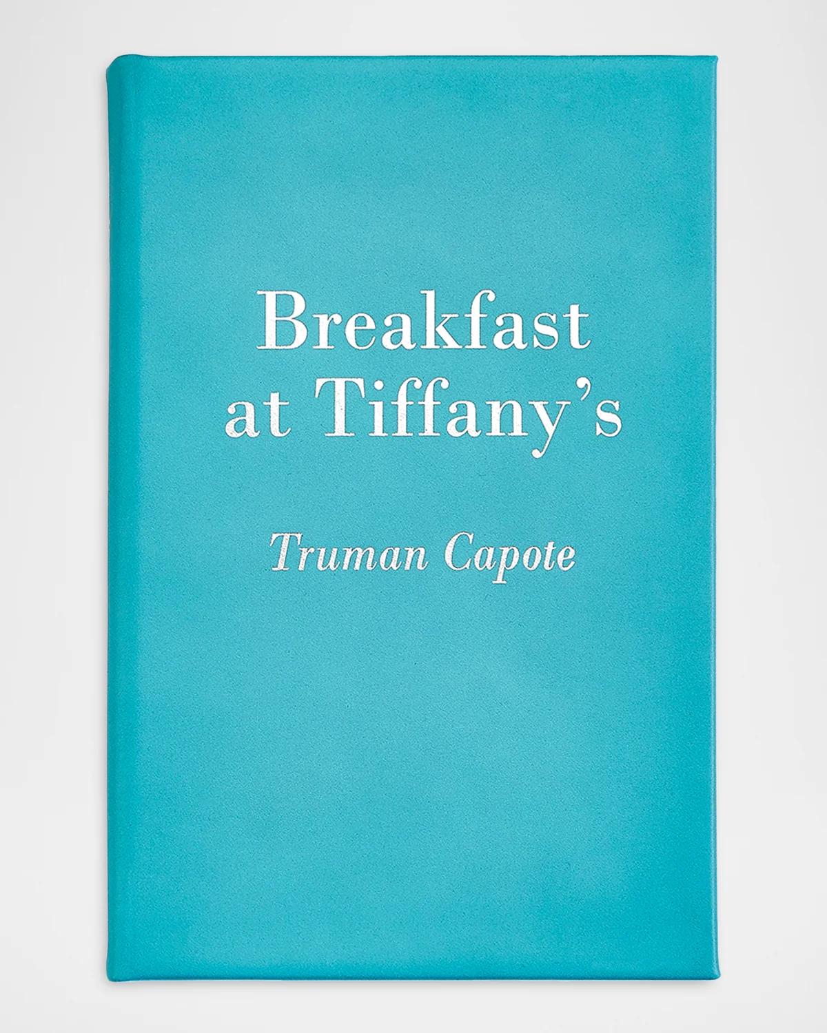Graphic Image Breakfast At Tiffany & Apos;s And Three Stories Leather-bound Book By Truman Capote In Blue
