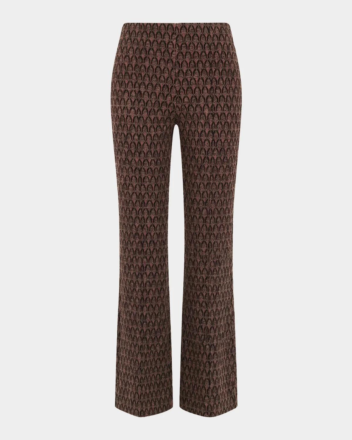 Diane von Furstenberg Leonor Viscose Knit Jacquard Trousers