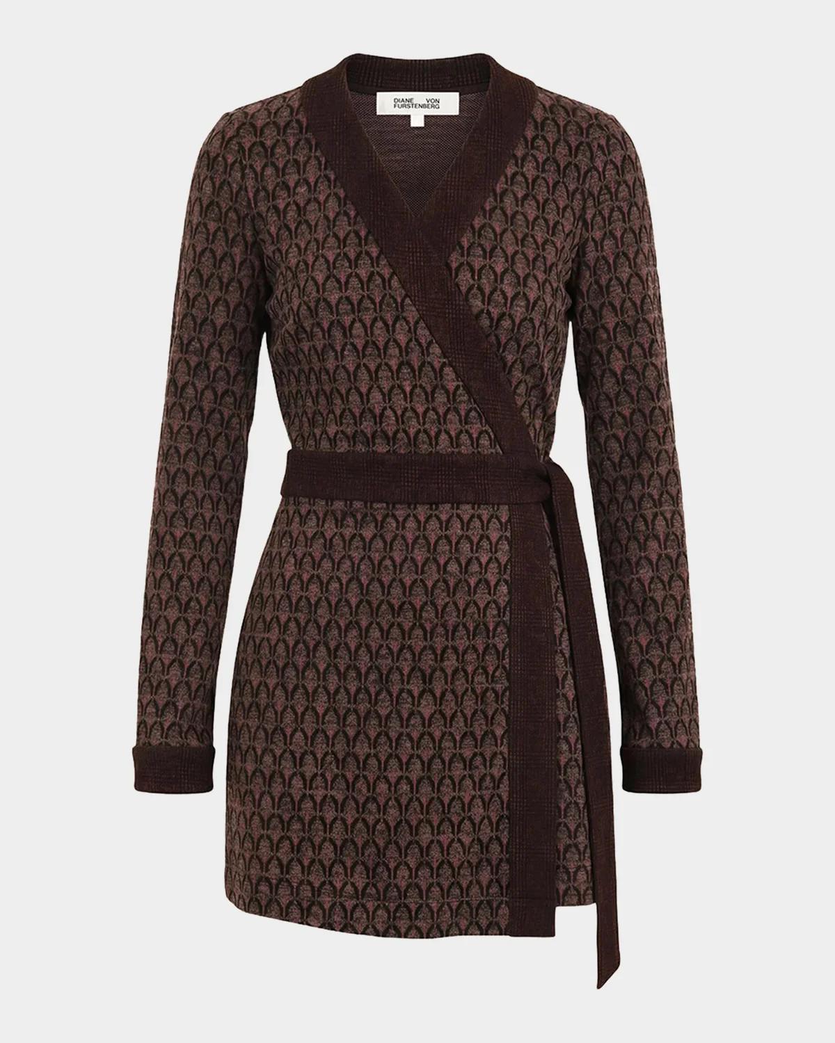 Diane von Furstenberg Tamara Knit Mini Wrap Dress