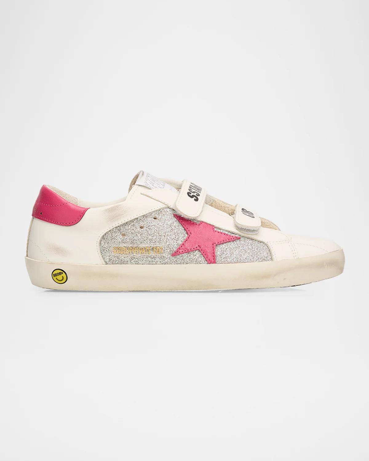 Girl & apos;s Old School Glitter Low-Top Sneakers, Toddler/Kid