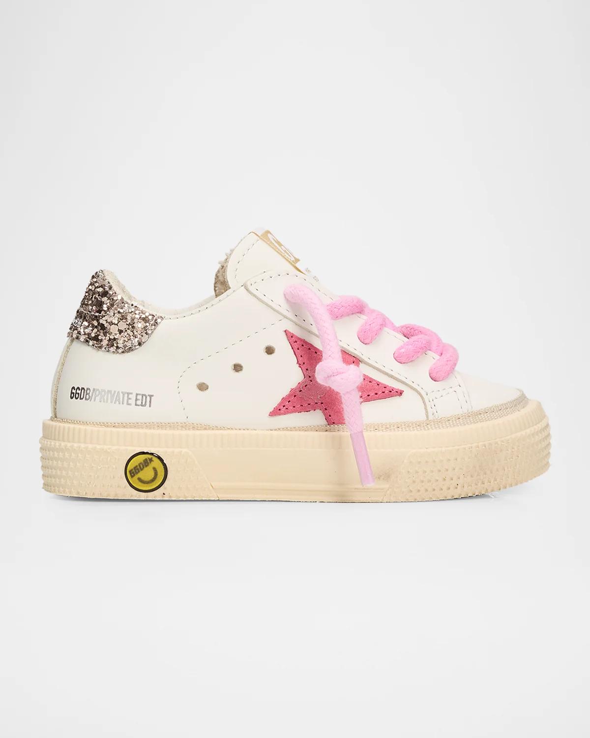 Girl & apos;s May Leather Low-Top Sneakers, Baby/Toddler