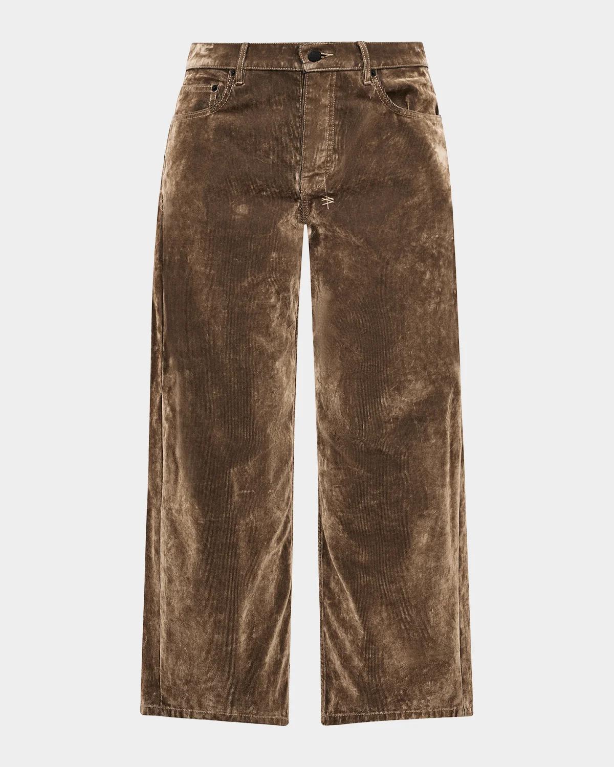 Ksubi Maxx Flocked Cotton Corduroy Wide-Leg Jeans