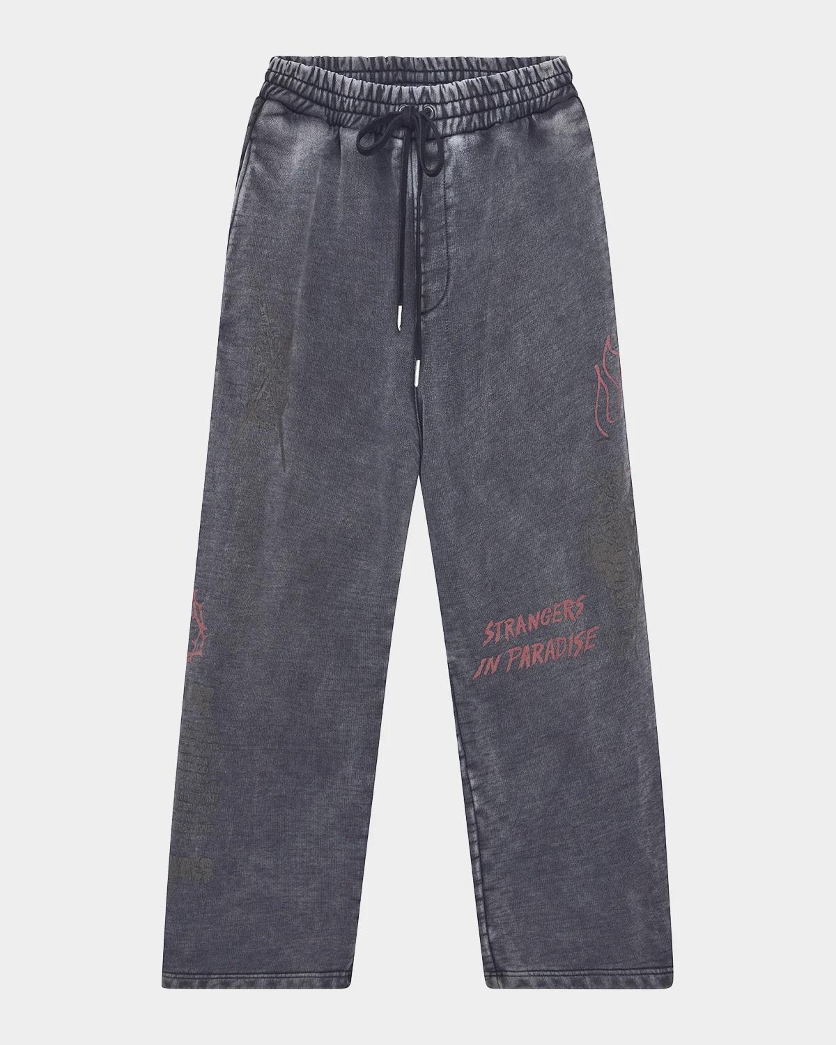 Ksubi Printed Cotton Wide-Leg Track Pants