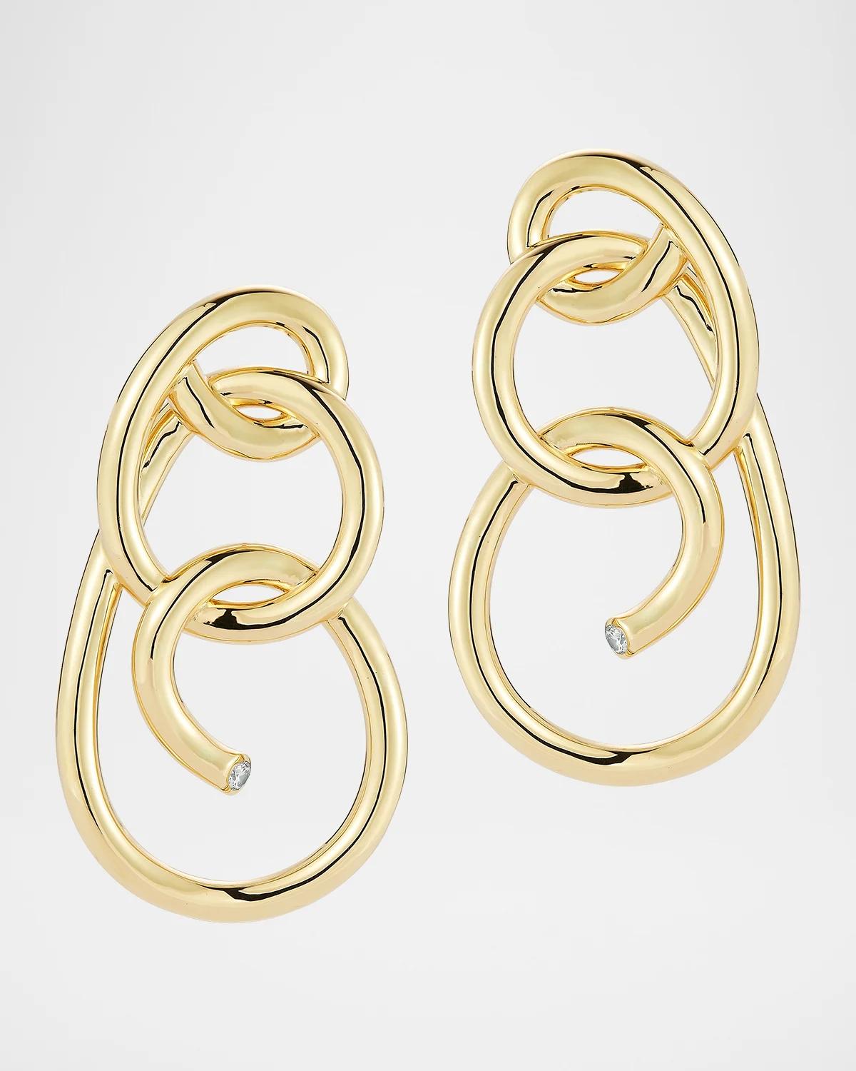 Thoby 18K Yellow Gold & 0.9 TCW Diamond Loop Earrings
