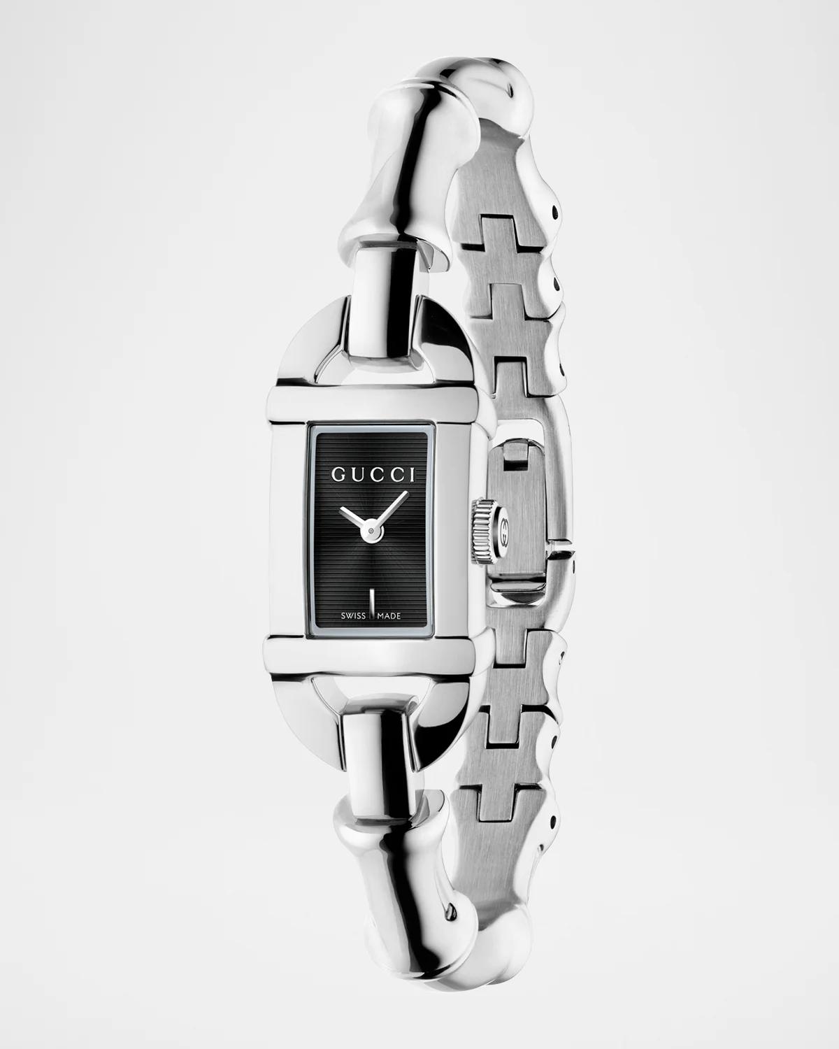 Gucci Bamboo Black Dial Watch, 22x17mm