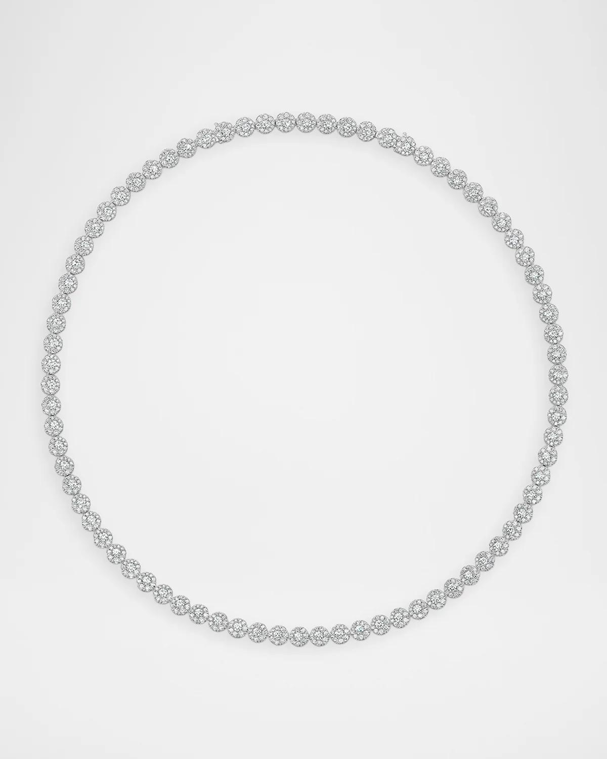 Tessa 18K White Gold Diamond Line Necklace