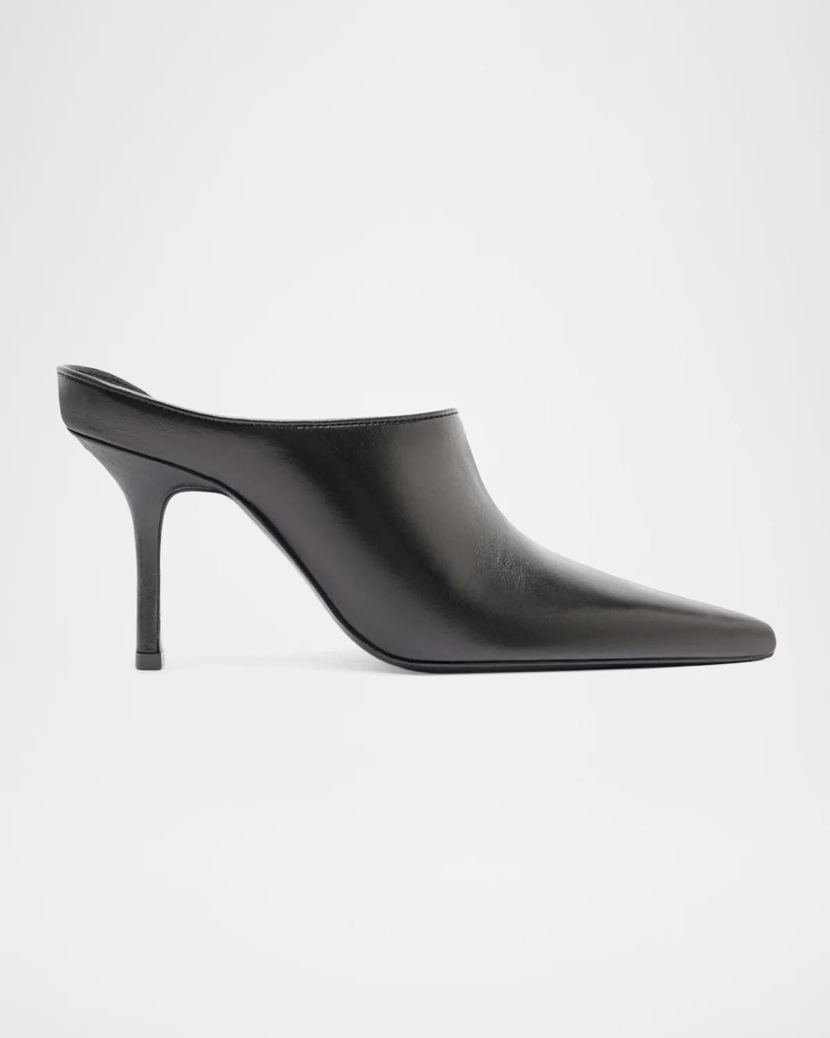 Schutz 85mm Abby Leather Mule Pumps