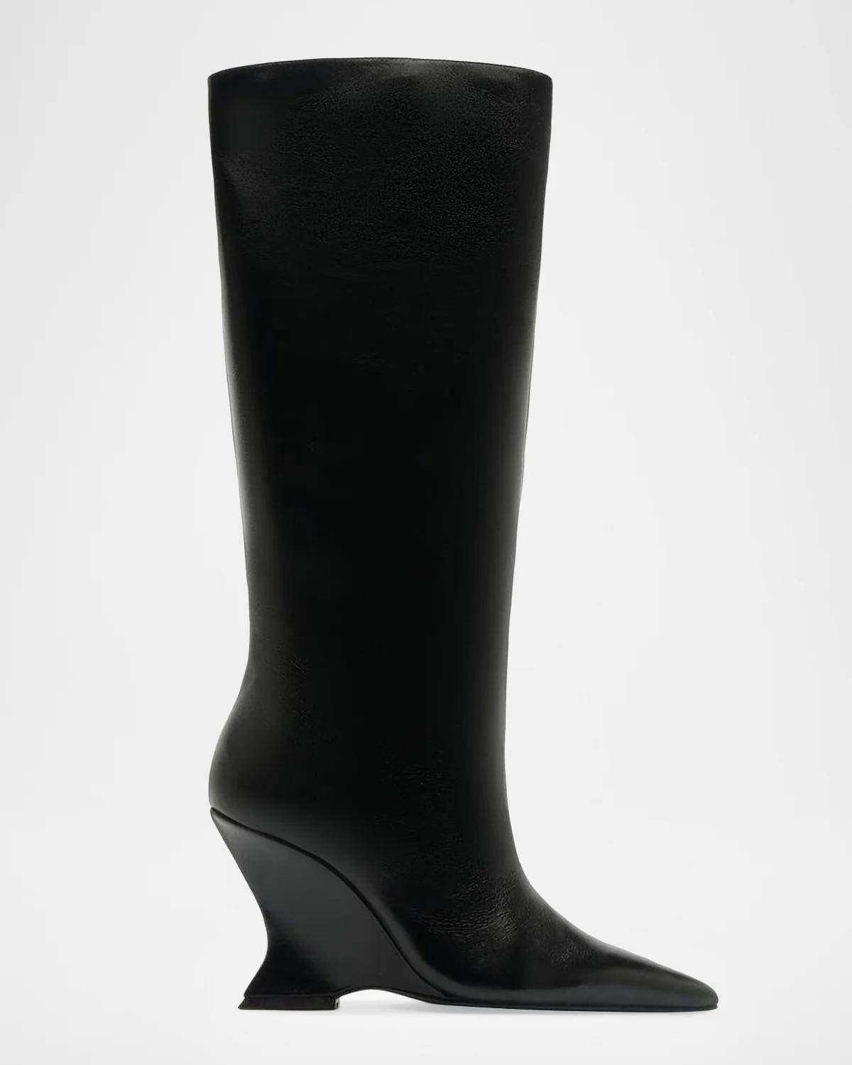 Schutz 110mm Siena Leather Knee-High Boots