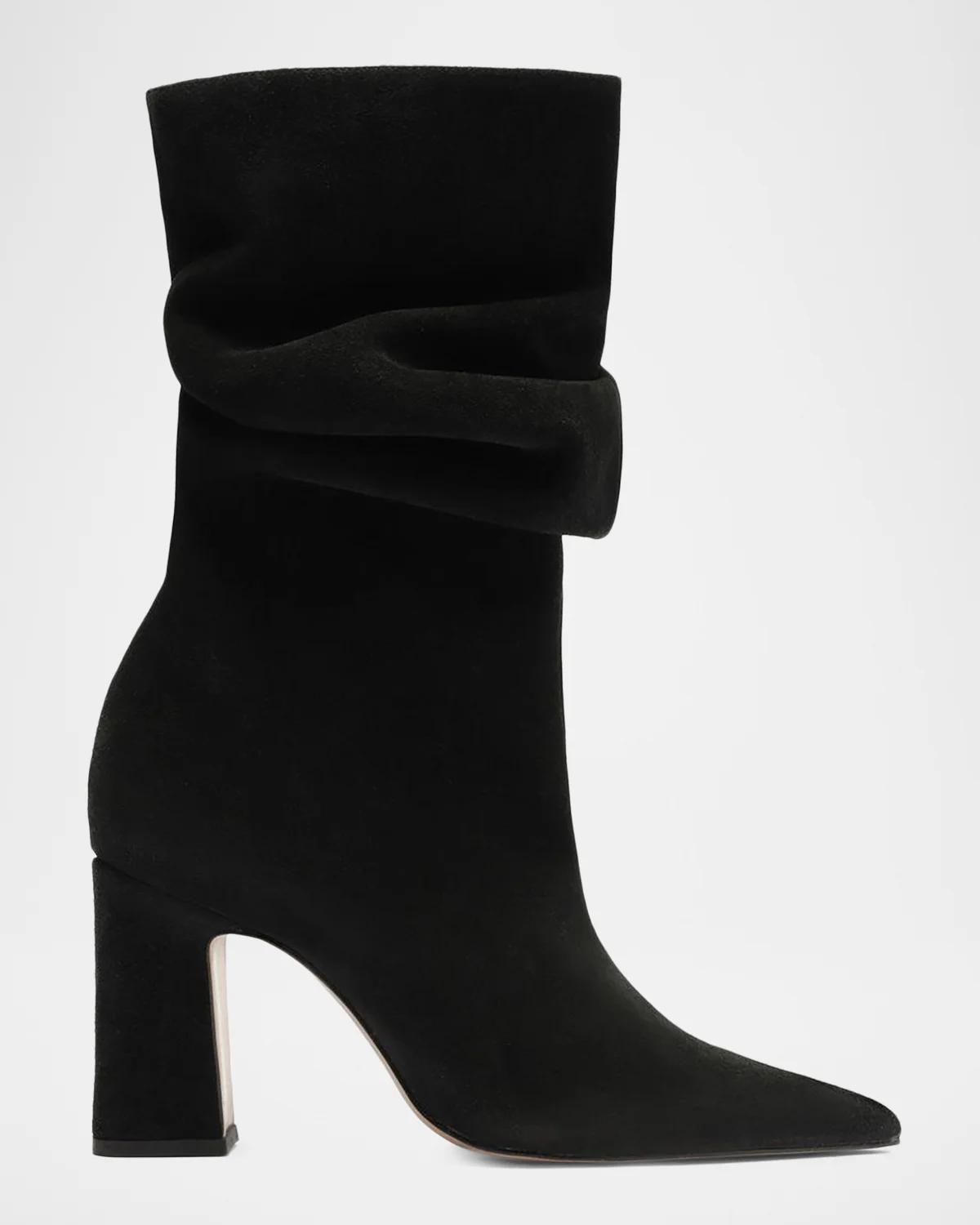 Schutz 85mm Harriet Slouchy Suede Booties