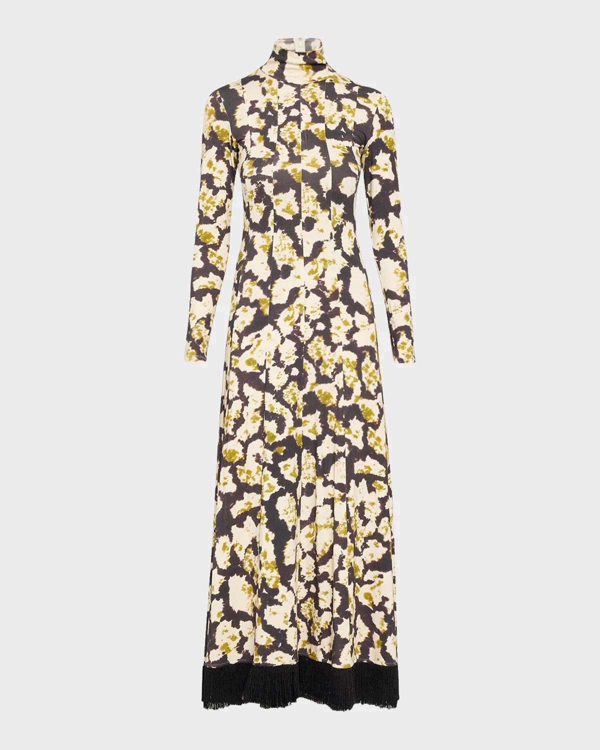 Troy Floral Seamed Midi Dress