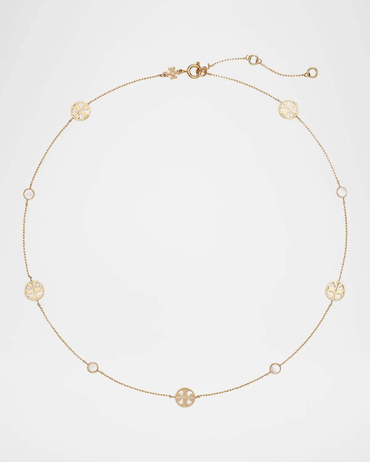 18K-Gold-Plated &amp; Mother-of-Pearl Necklace