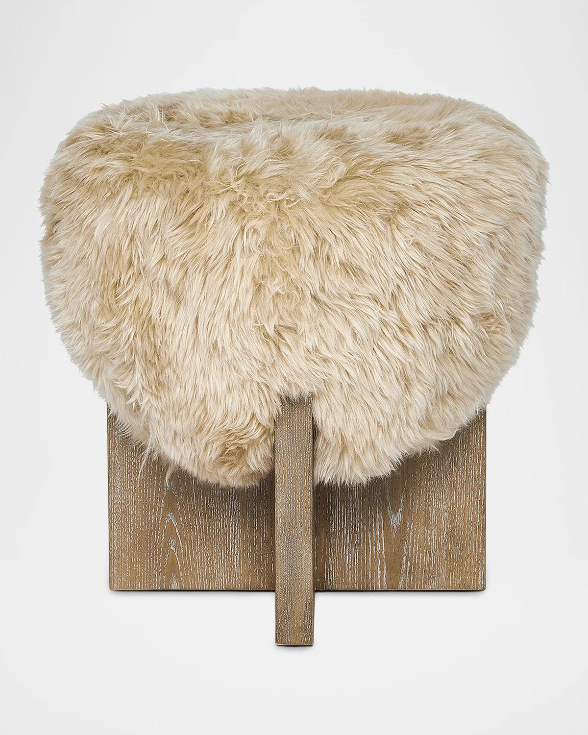 Brooks Shearling Stool