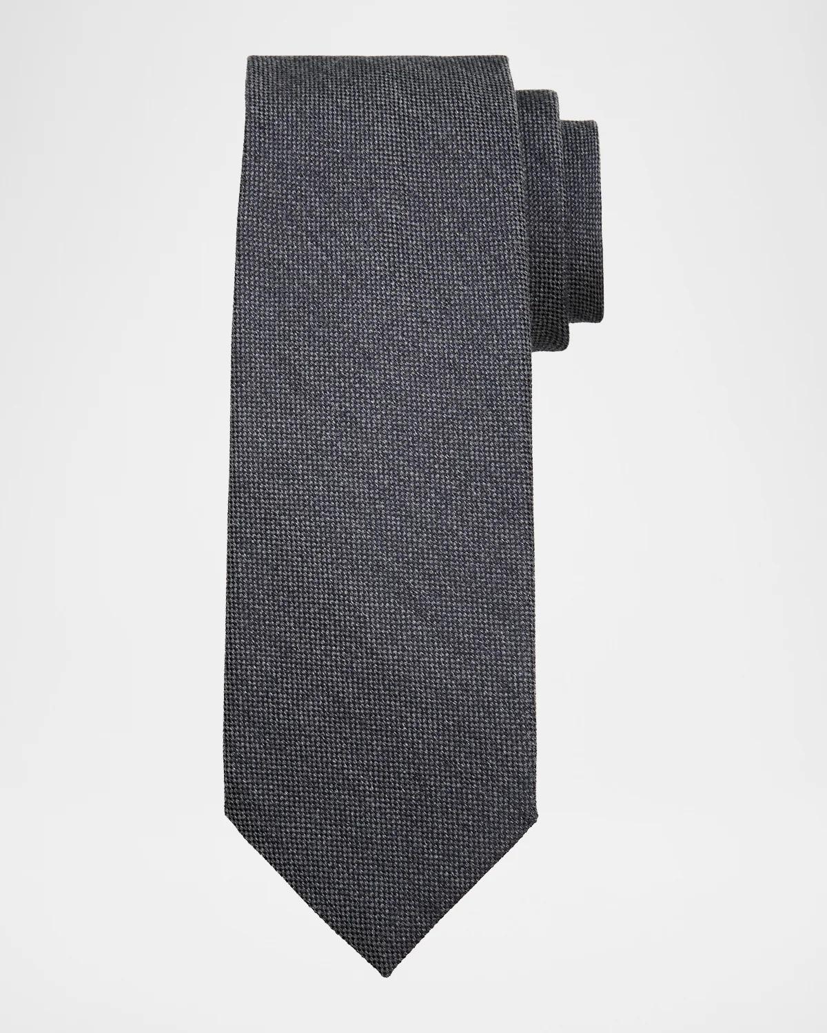 Men & apos;s Silk and Cashmere Solid Woven Tie
