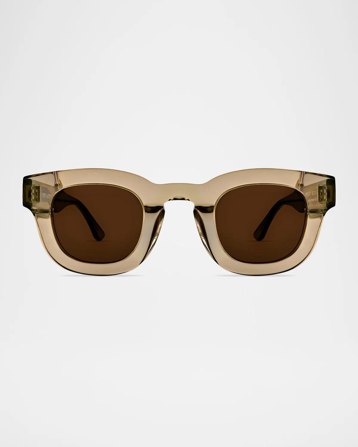 Thierry Lasry Men & Apos;s Silvery 177 Acetate Rectangle Sunglasses In Yellow