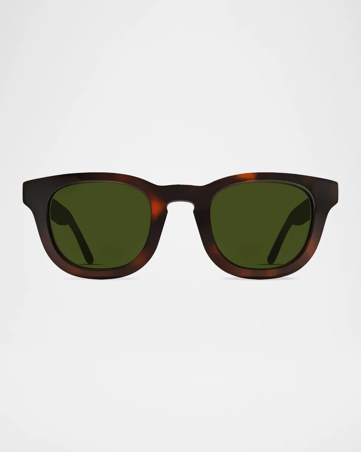 Thierry Lasry Men & Apos;s Monopoly 1003 Acetate Rectangle Sunglasses In Brown