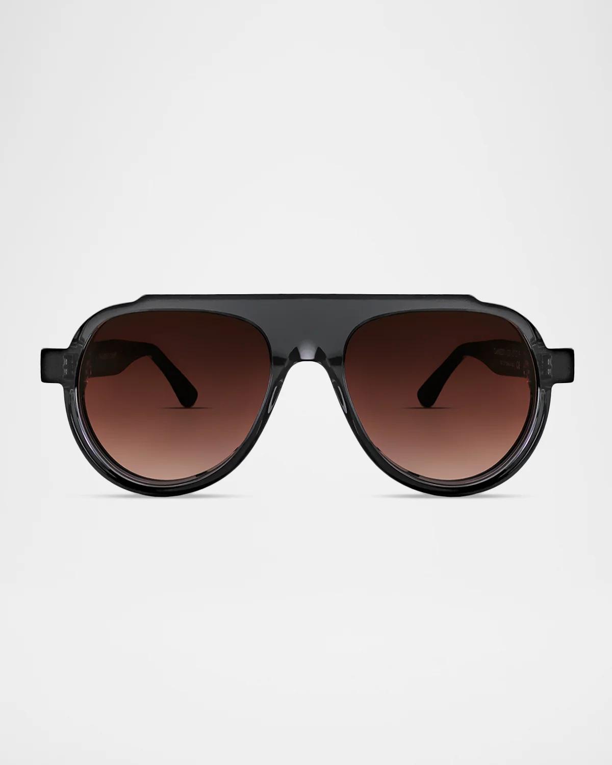 Thierry Lasry Faena By  Clandesty 029 Aviator Sunglasses In Black