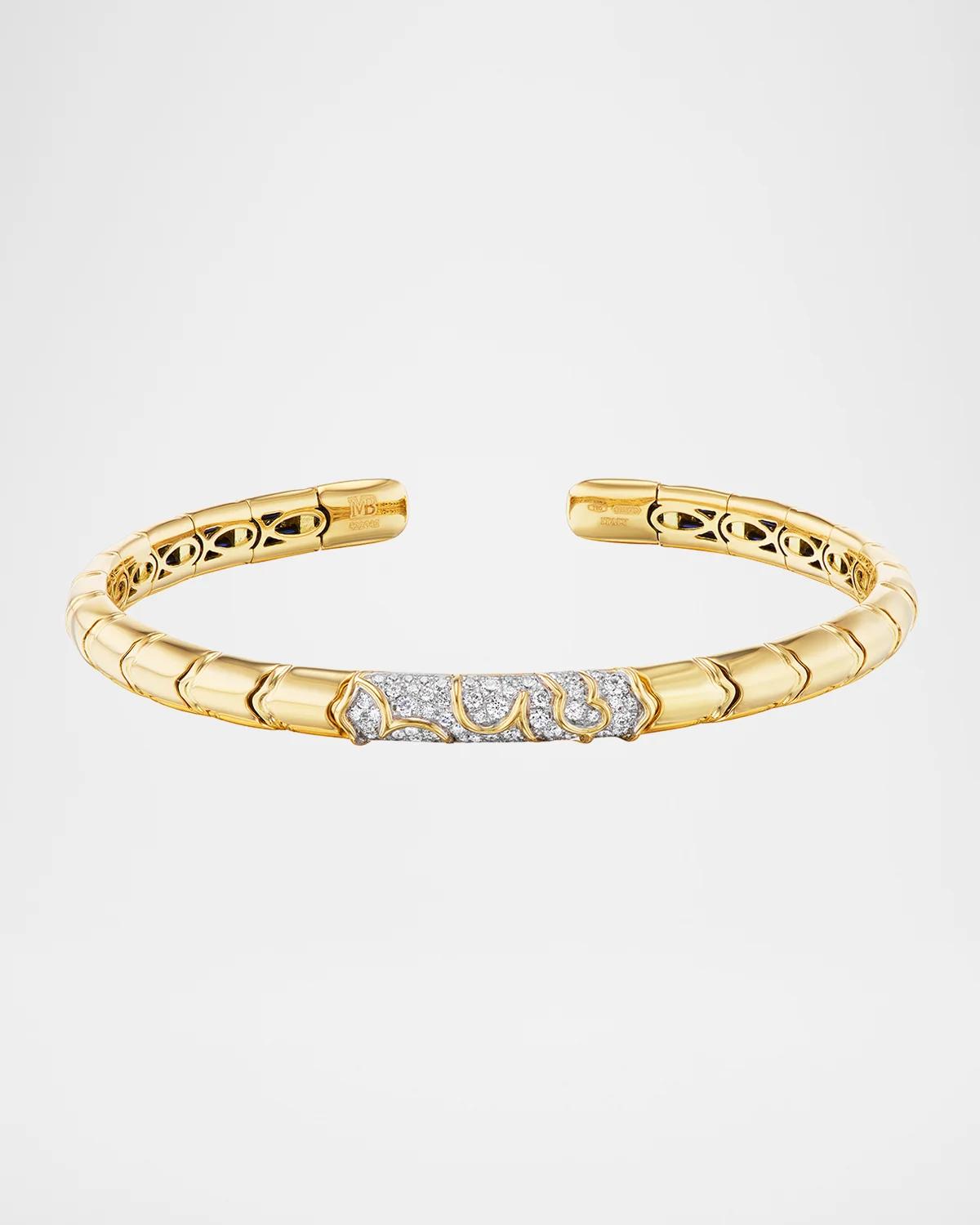 18K Ondine Bangle with Diamonds