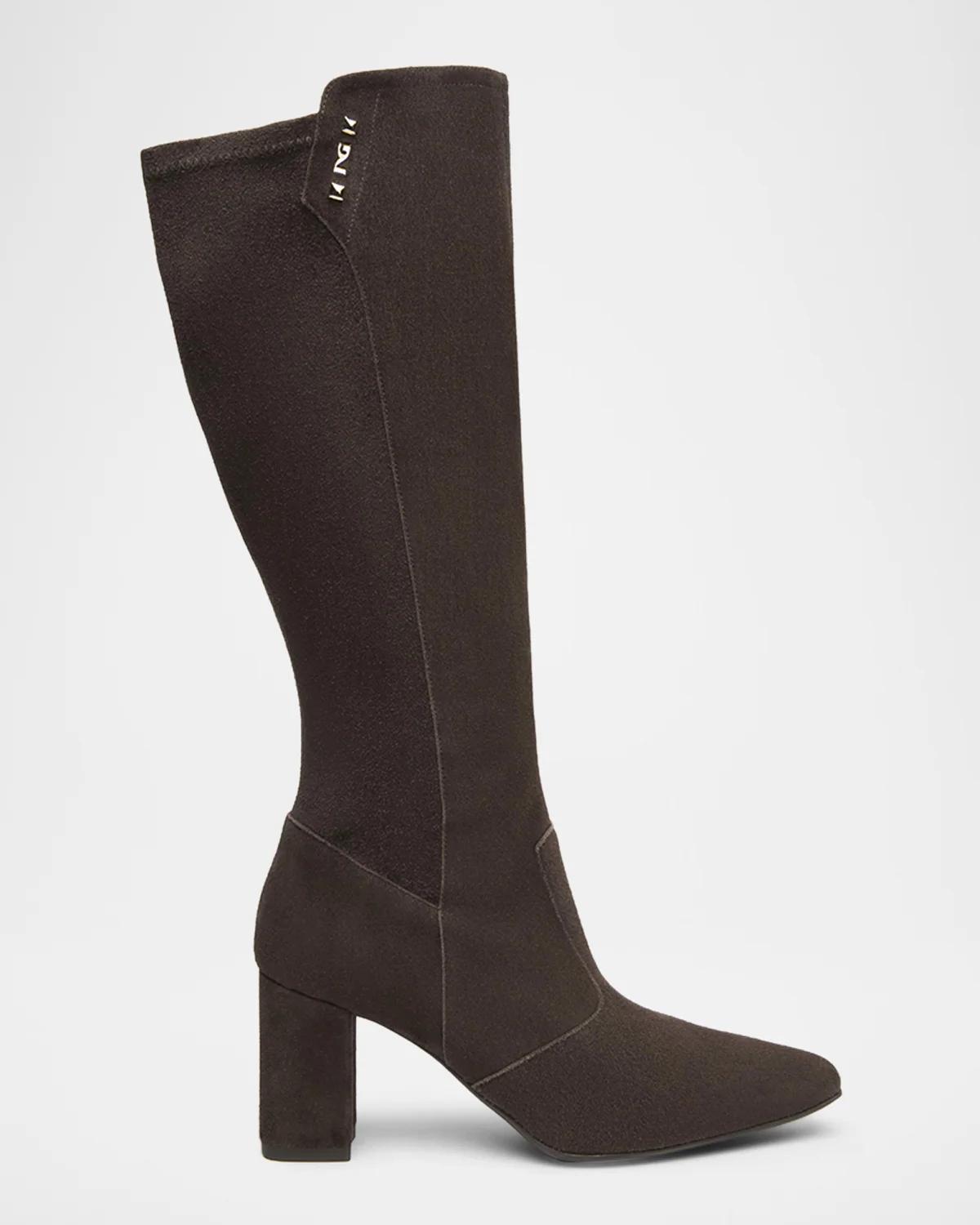 75mm Stretch Suede Knee-High Boots