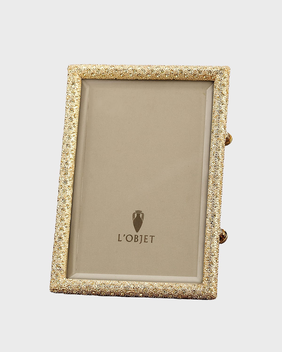 L 'Objet Pave Gold Picture Frame, 8" x 10"