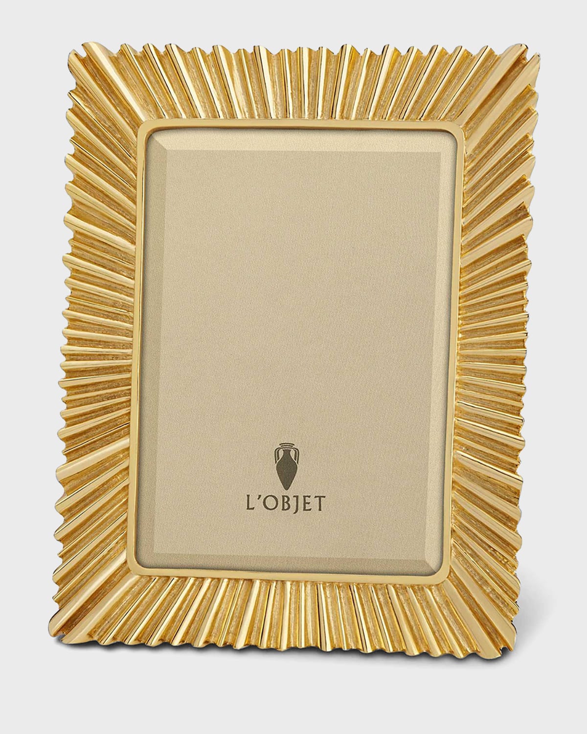 L 'Objet Gold Ray Picture Frame, 4" x 6"
