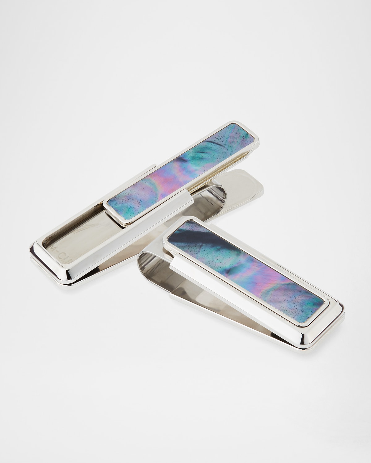 M Clip Mother-of-Pearl Stainless Steel Money Clip