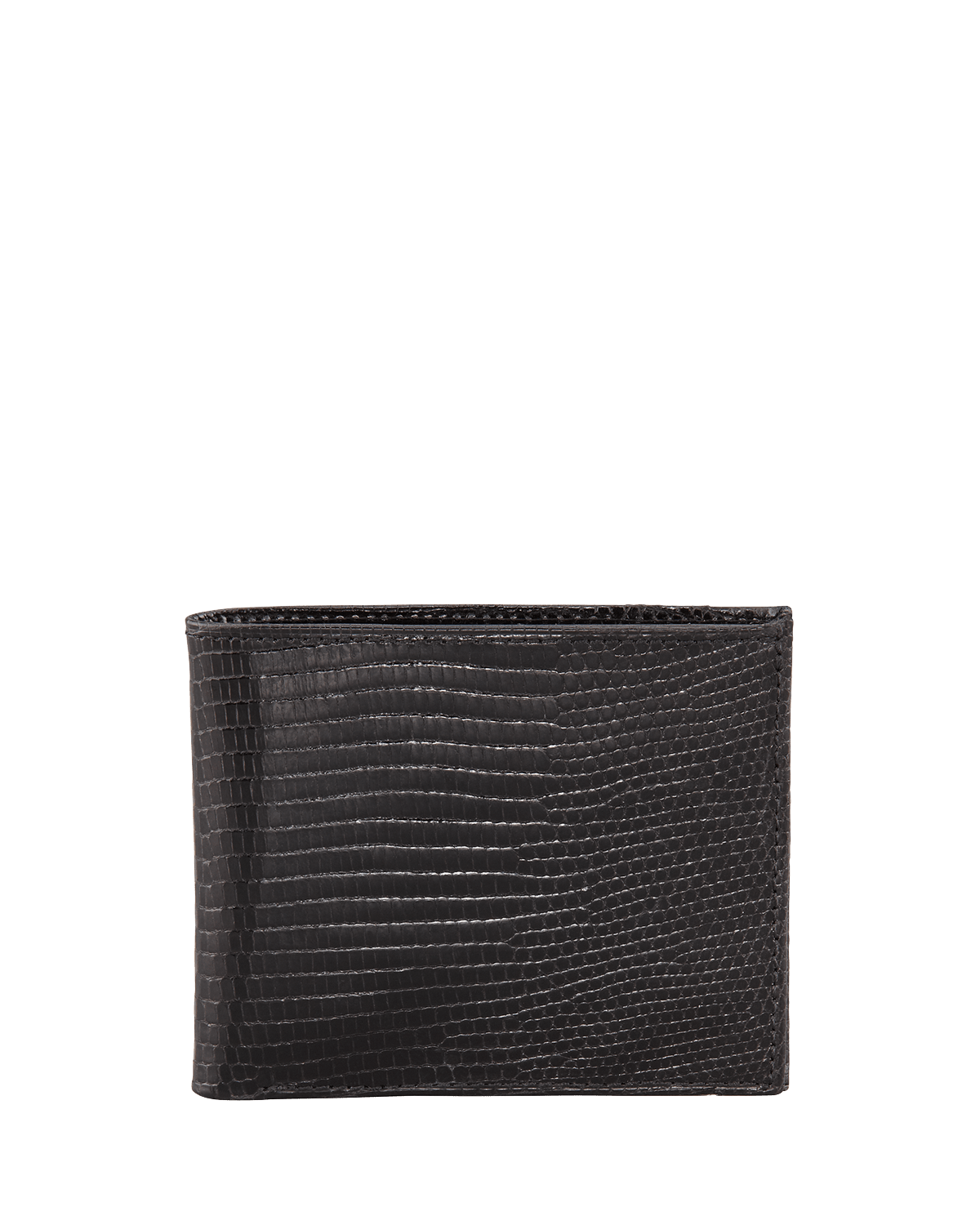 Neiman Marcus Lizard Slim Wallet, Black