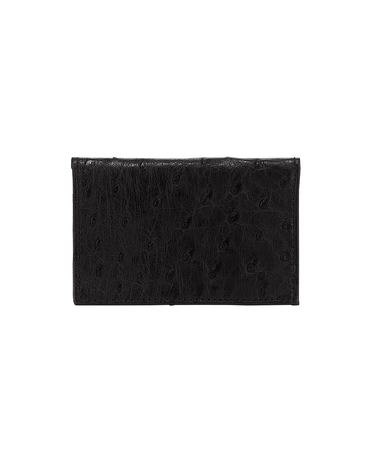 Abas Ostrich Bi-Fold Card Case