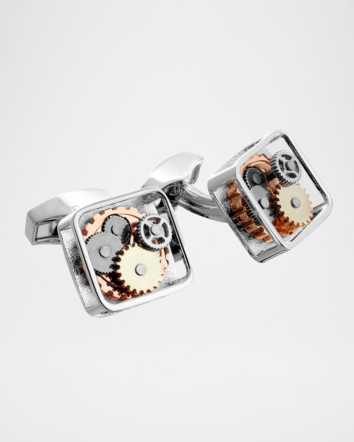 Tateossian Gunmetal Gear Cuff Links, Brass