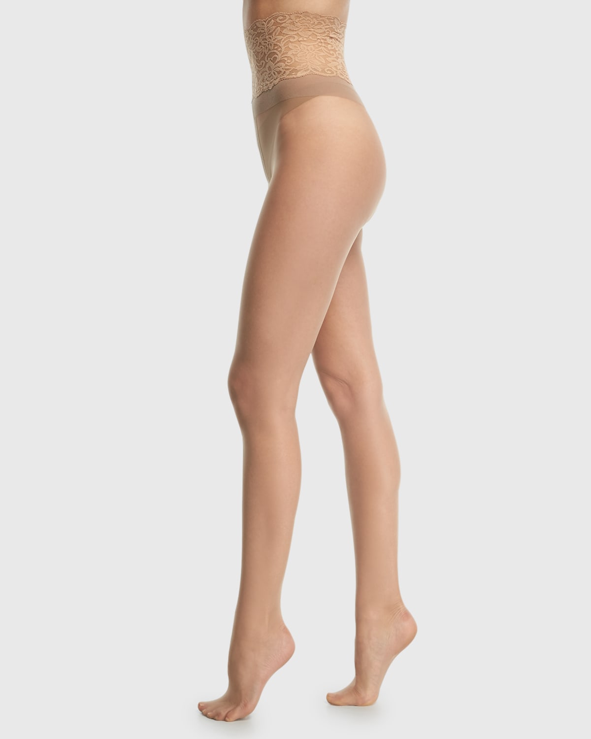 Commando Sexy Sheer Lace-Waist Tights