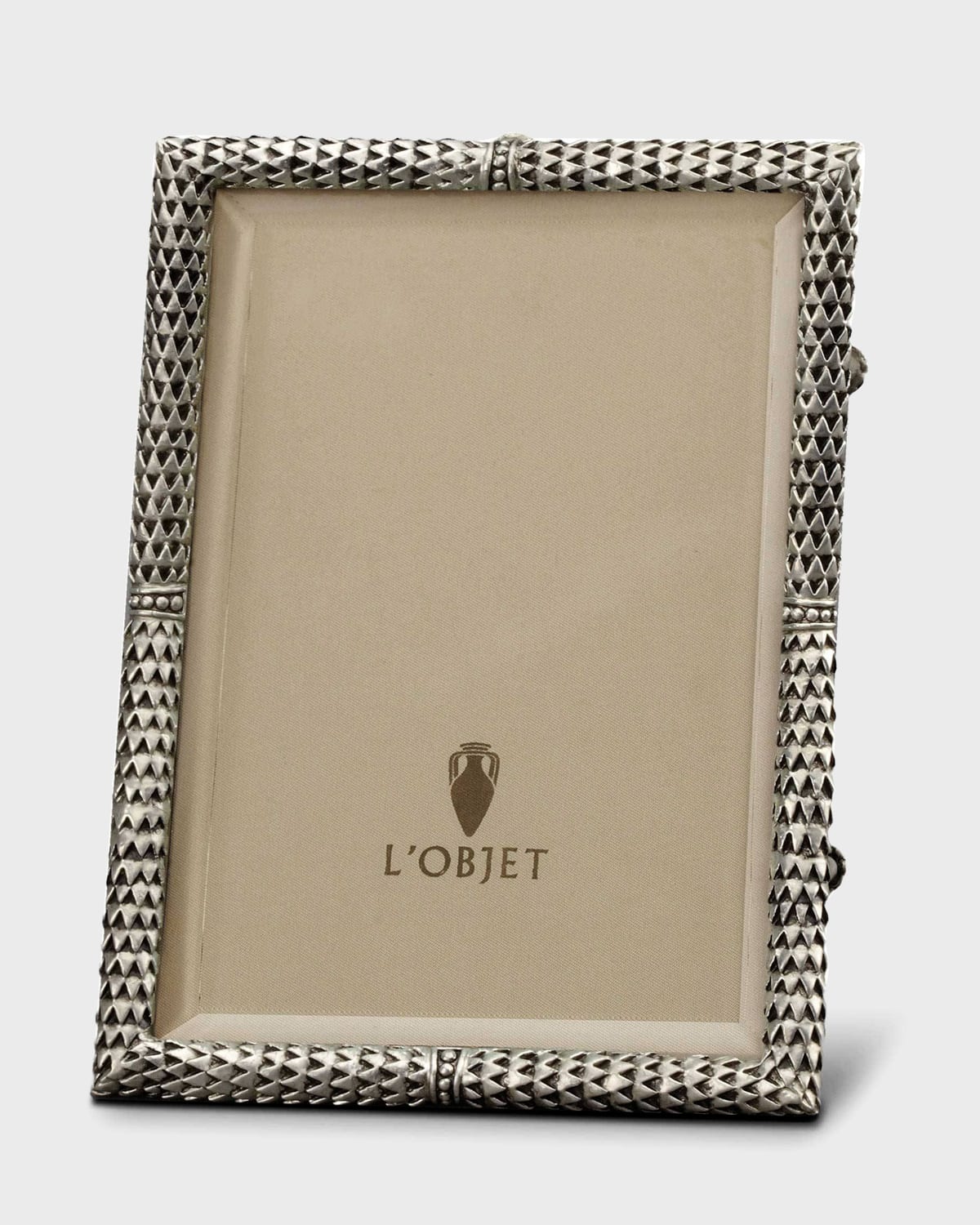 L 'Objet Scales Platinum-Plated Picture Frame, 8x10"