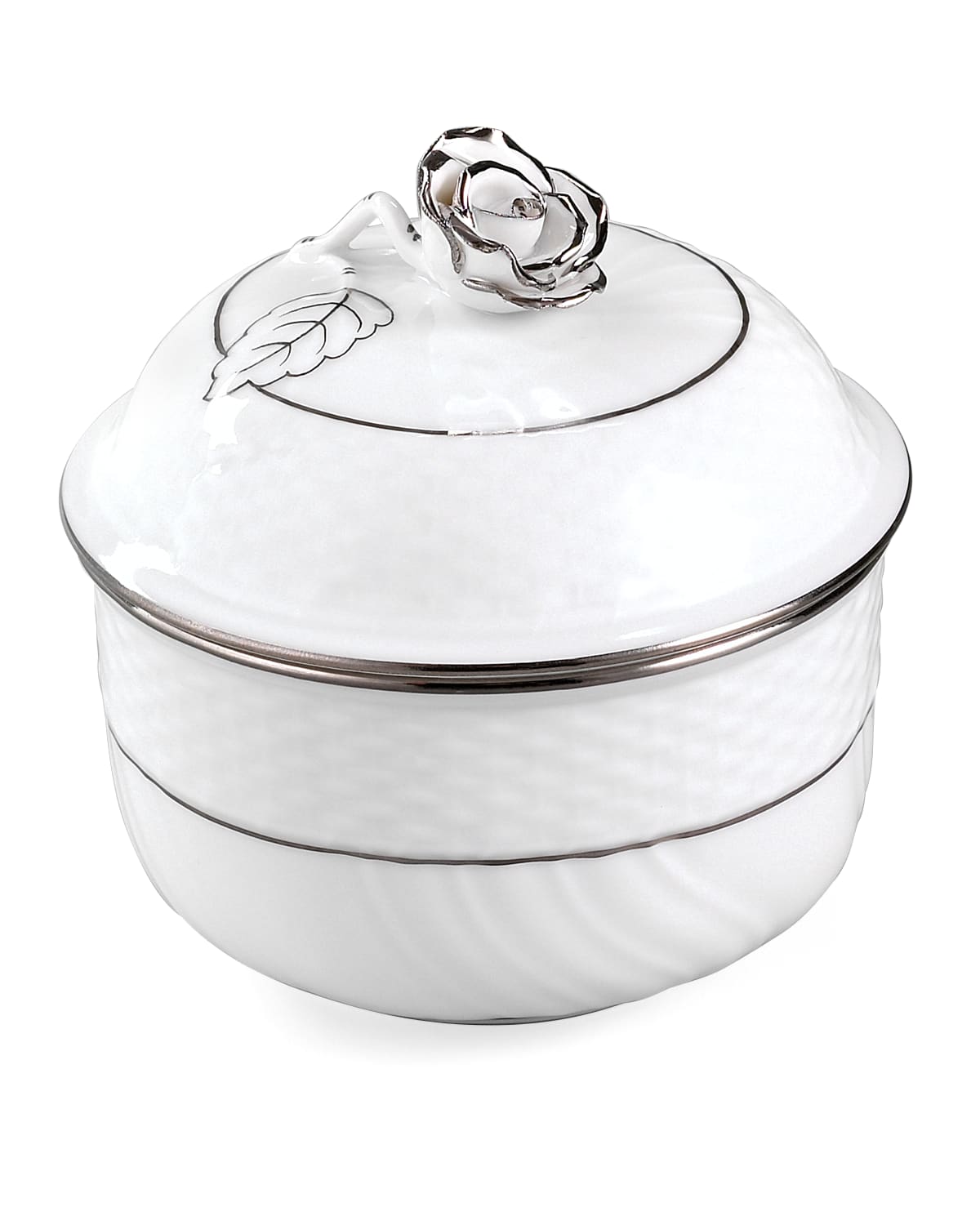 Herend Platinum Edge Sugar Bowl