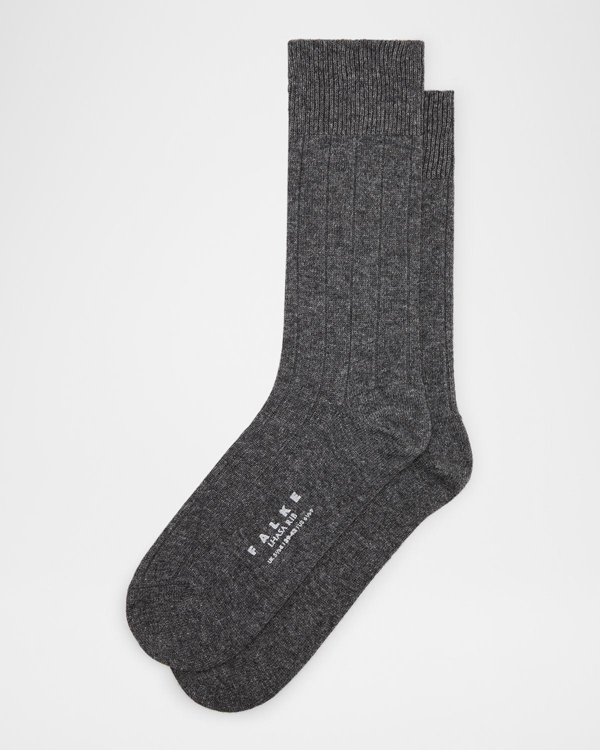 Falke Men's Llasa Solid Ribbed Socks