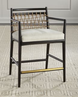 Palecek Fritz Rope Counter Stool, 24
