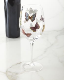 Neiman Marcus Christmas Penguin Stemless Wine Glasses - Set of 2