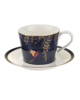 Hermes Cheval D'Orient Porcelain Tea Cup and Saucer Set – Madison Avenue  Couture