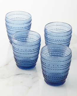 Meridian Stemless Blue Wine Glass, Set of 4 – Godinger