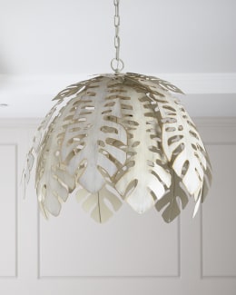 Collins Tropical Leaf Small Pendant with Cream Finish | Neiman Marcus