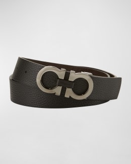 ベルト Ferragamo Belt With Hooks Reversible and adjustable belt with hammered Gancini - Women