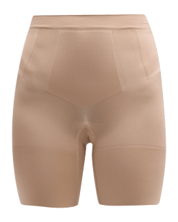 Womens SPANX brown OnCore High-Waist Mid-Thigh Shorts
