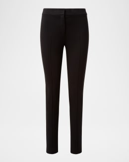 THE ROW Thilde Slit-Front Skinny Pants | Neiman Marcus