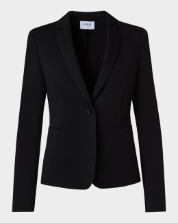 【送料&関税込】Khaite Crittan Jacket Crittan wool and silk faille jacket in black - Khaite