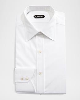 ZEGNA Men's Trofeo™ Cotton Dress Shirt w/ French Cuffs | Neiman Marcus